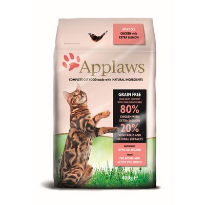 Foto van Applaws Kattenvoer Droog Adult Kip & Zalm 400 gr.