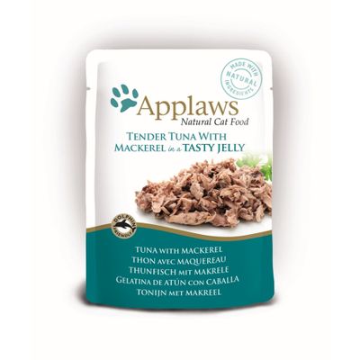 Foto van Applaws Kattenvoer Quick Serve Jelly Tonijn Wholemeat & Makreel 70 gr.
