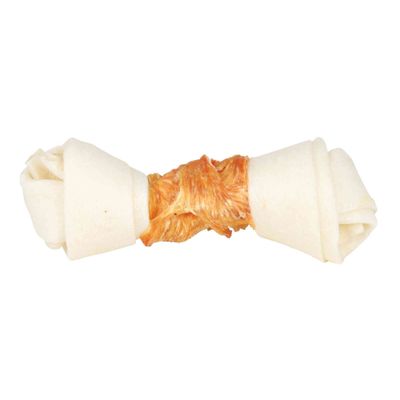 Foto van Trixie Denta Fun Knotted Chicken Chewing Bone - 6 stuks