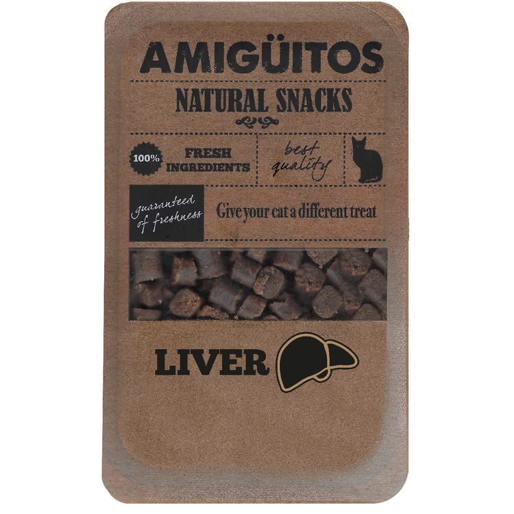 Amiguitos Catsnack Liver 100 gr. Foto van Amiguitos Catsnack Liver 100 gr.