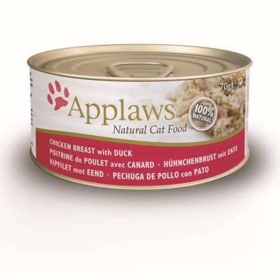 Foto van Applaws Kattenvoer Blik Kip & Eend 70 gr.