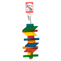 Birrdeeez Parakeet Toy Wood Zig Zag