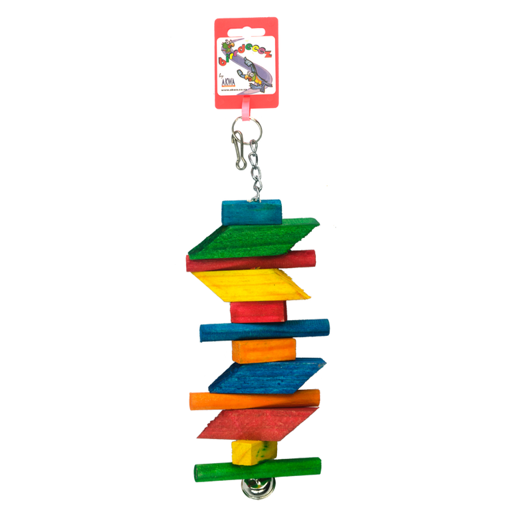 Foto van Birrdeeez Parakeet Toy Wood Zig Zag