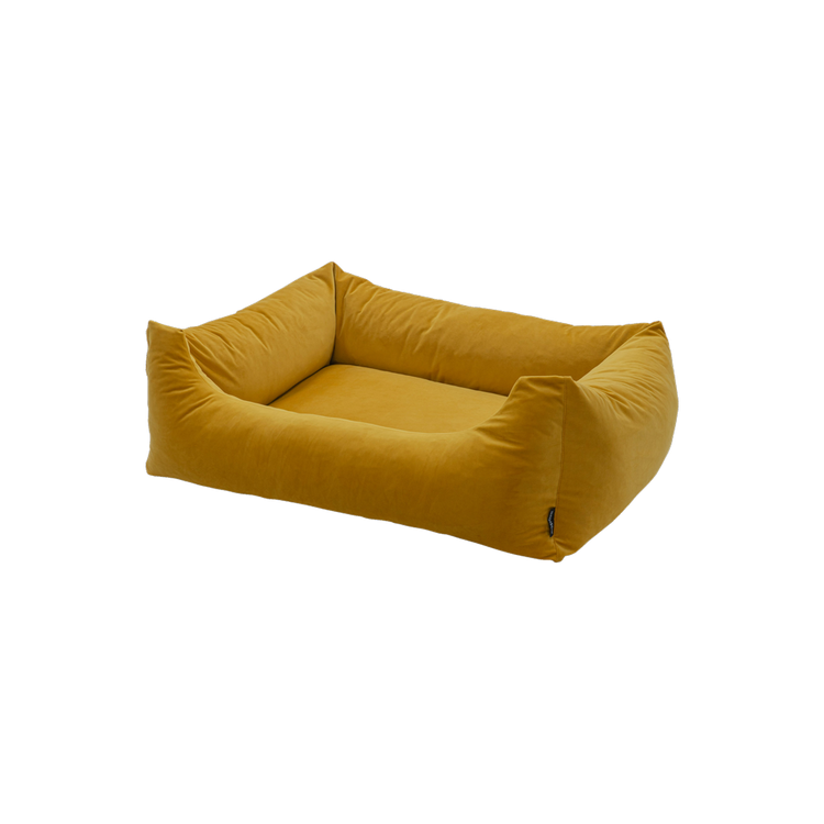 Foto van Madison Velours Dog Bed Geel S