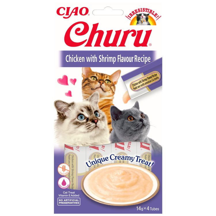 INABA CHURU CAT Chicken With Shrimp. Foto van INABA CHURU CAT Chicken With Shrimp.