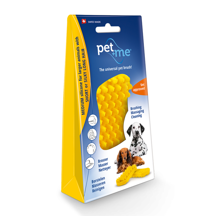 Foto van Pet+Me Dog Short Hair Brush Yellow