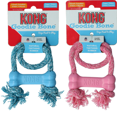 Foto van KONG Puppy Goodie Bone met touw XS EU