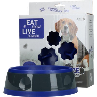 Foto van Eat Slow Live Longer Amaze Flower Blue M