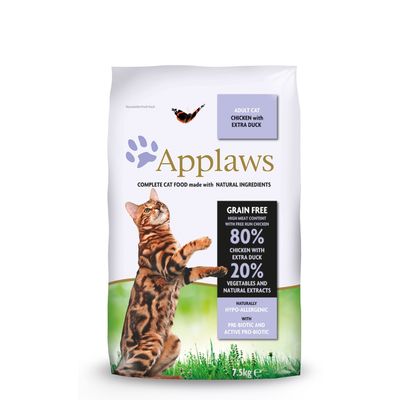 Foto van Applaws Kattenvoer Droog Adult Kip & Eend 7.5 kg.