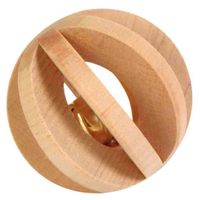 Trixie Lamellenbal met belletje hout - 4 stuks