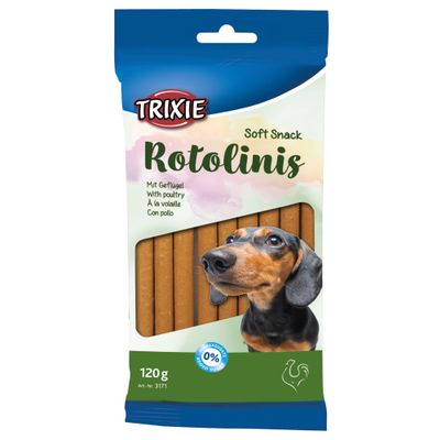 Foto van Trixie Soft Snack Rotolinis gevogelte - 12 stuks