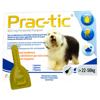 Prac-Tic 625 mg Teeken Vlo (22-50 kg) 3 pipet