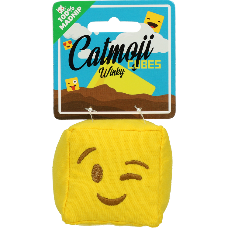 Foto van Emoji Cat Cube Winky (met MadNip)