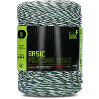 ZoneGuard 3 mm Basic afrasteringsdraad wit donkergroen 400 m