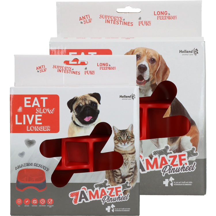 Foto van Eat Slow Live Longer Amaze Pinwheel Red S