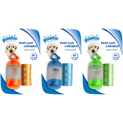 Foto van Pawise Poop Bags Dispenser (incl. 2 x 20 bags)