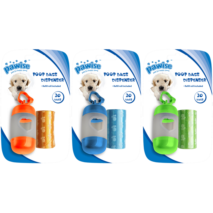 Foto van Pawise Poop Bags Dispenser (incl. 2 x 20 bags)