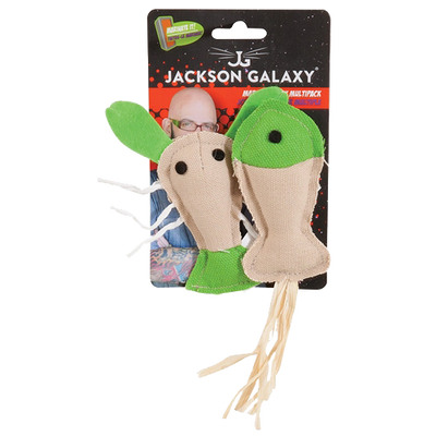 Foto van Jackson Galaxy Marinater Toy Fish/Lobster 2pk
