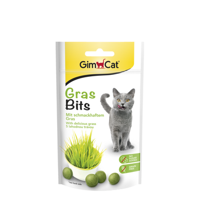 GimCat Gras Bits 40 g Foto van GimCat Gras Bits 40 g