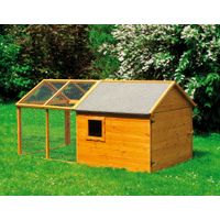 Konijnenhok/Kippenhok met uitgang + ombouwset