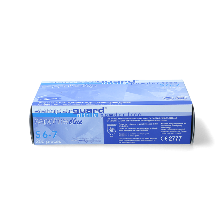 Foto van Melkershandschoen SemperGuard nitryl S (6-7)