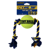 Mini Tuff Ball Tug 6cm. Rope 32cm