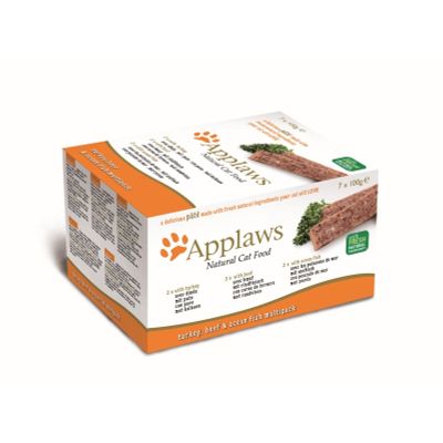 Foto van Applaws Kattenvoer Pate Multipack Fresh Selection 7 x 100 gr.
