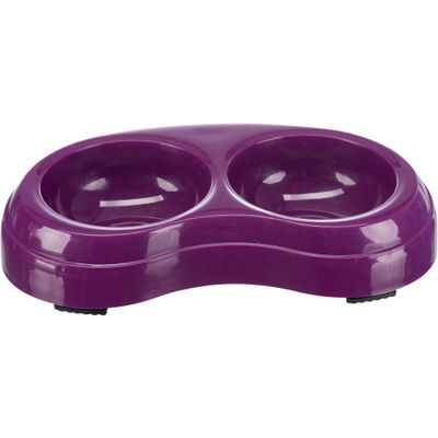 Foto van Trixie Voer/waterbak dubbel kunststof - 4 stuks