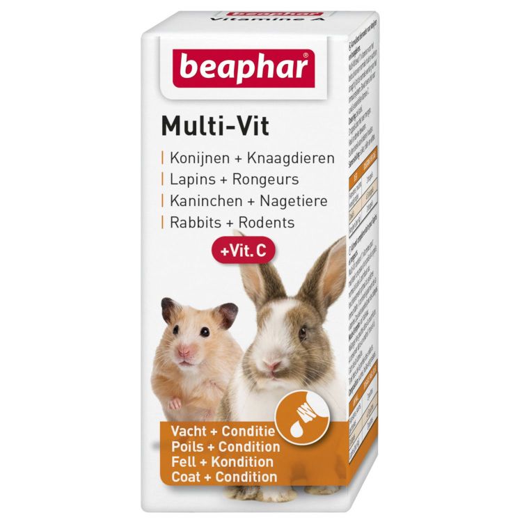 Beaphar Multi-Vit konijnen en knaagdieren Foto van Beaphar Multi-Vit konijnen en knaagdieren