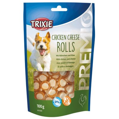 Foto van Trixie PREMIO Chicken Cheese Rolls - 6 stuks