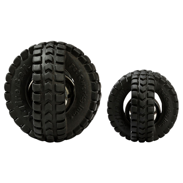 Foto van Pet Qwerks Jingle X-Tire Ball Small ø 8 cm