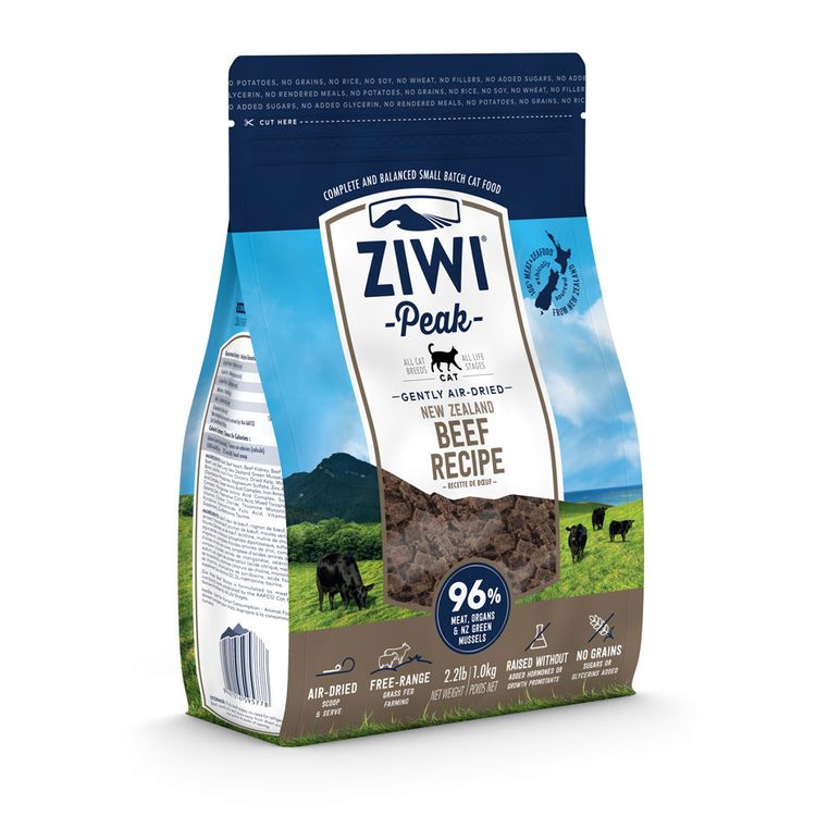 Ziwi PEAK CAT GENTLY AIR-DRIED Beef 1 kg. Foto van Ziwi PEAK CAT GENTLY AIR-DRIED Beef 1 kg.