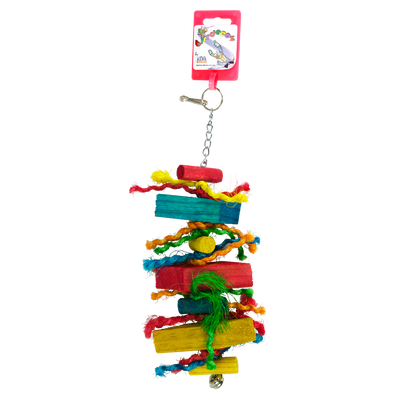 Foto van Birrdeeez Parakeet Toy Wood straight 26cm