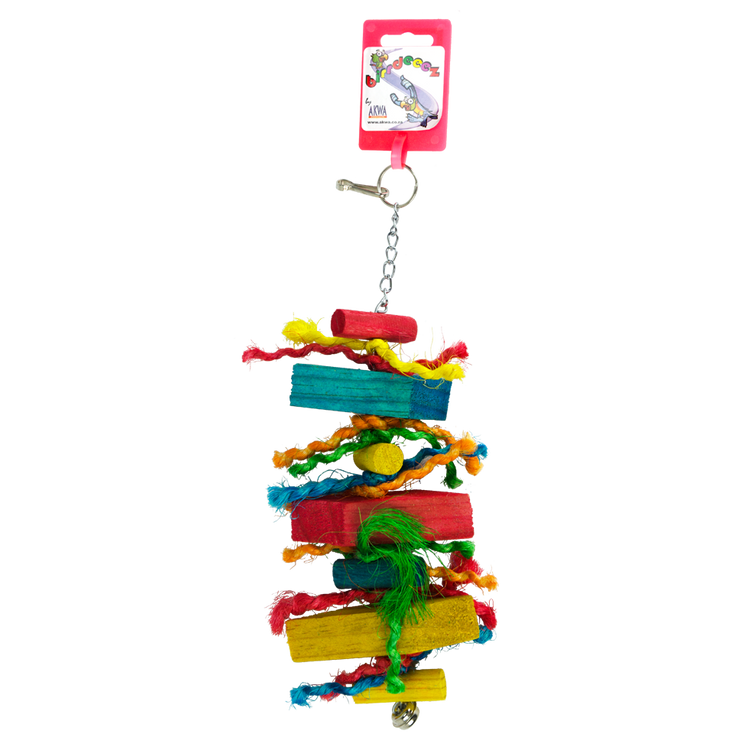 Foto van Birrdeeez Parakeet Toy Wood straight 26cm