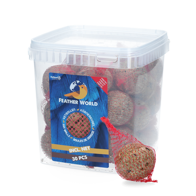 Foto van Feather World insecten mezenbol incl. net (rood)