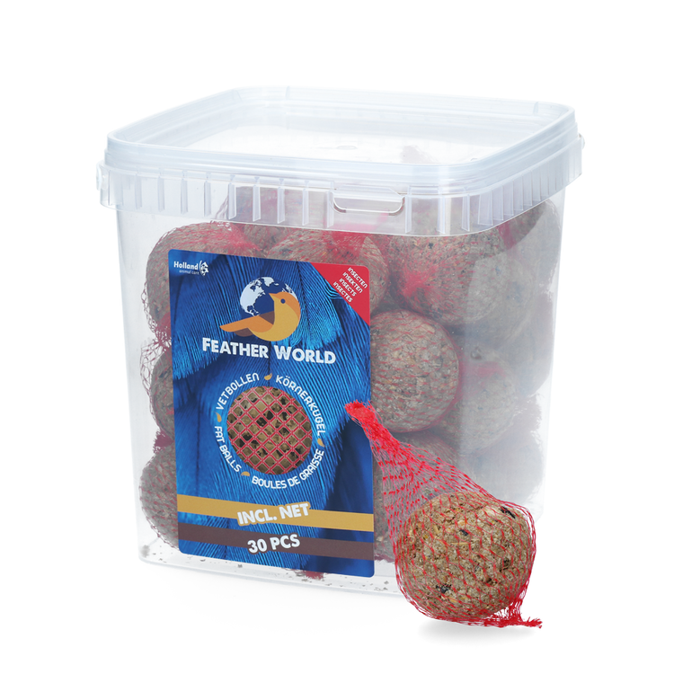 Foto van Feather World insecten mezenbol incl. net (rood)