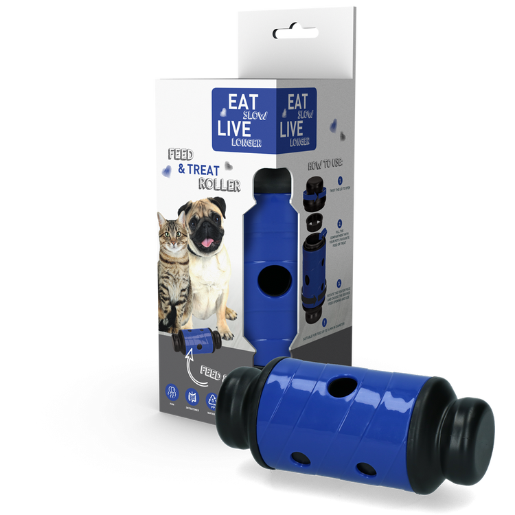 Foto van Eat Slow Live Longer Feed and Treat S Blauw