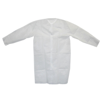 Wegwerp bezoekersjas wit non woven XL