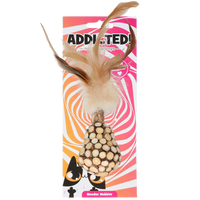 Addicted Wooden wobbler with feathers