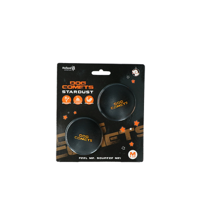 Foto van Dog Comets Ball Stardust Zwart Oranje M 2-pack