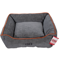 KONG Lounger Beds Medium. Grijs met oranje lijn