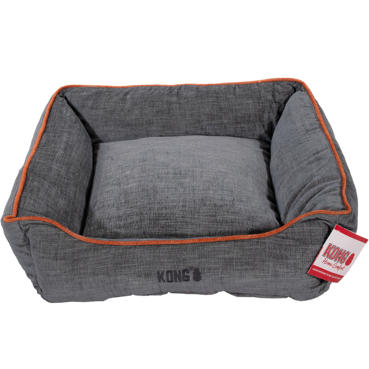 Foto van KONG Lounger Beds Medium. Grijs met oranje lijn