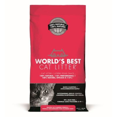 WORLDS BEST CAT LITTER Extra Strength Red 3.18 kg. Foto van WORLDS BEST CAT LITTER Extra Strength Red 3.18 kg.