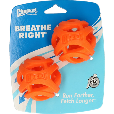 Foto van Chuckit Breathe Right Fetch Ball Medium 2 pk