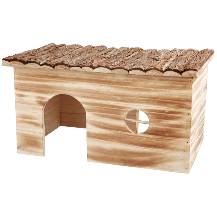 Trixie Huis Grete 2 uitgangen konijnen schorsh./gevl. Foto van Trixie Huis Grete 2 uitgangen konijnen schorsh./gevl.