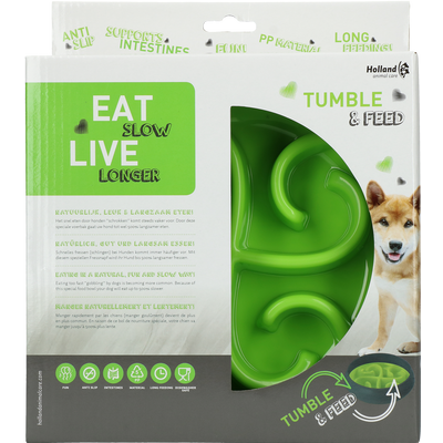 Foto van Eat Slow Live Longer Tumble Feeder Green