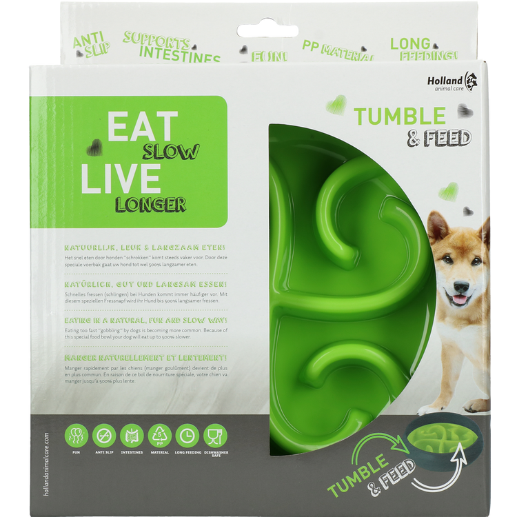 Foto van Eat Slow Live Longer Tumble Feeder Green