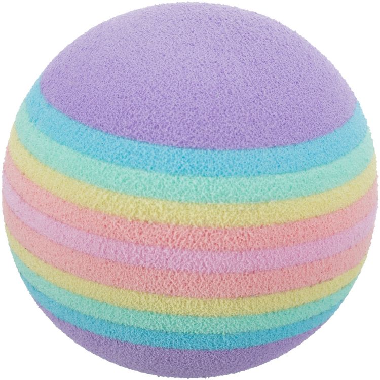 Trixie Set regenboogballen schuimstof - 4 stuks Foto van Trixie Set regenboogballen schuimstof - 4 stuks