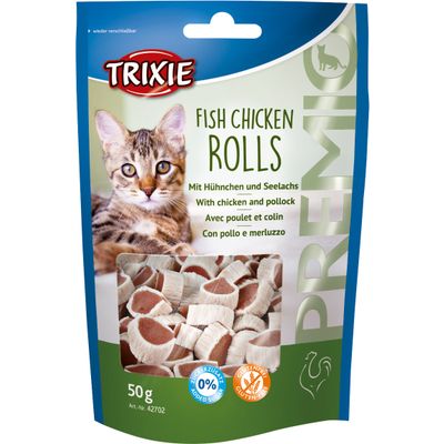 Foto van Trixie PREMIO Fish Chicken Rolls - 6 stuks