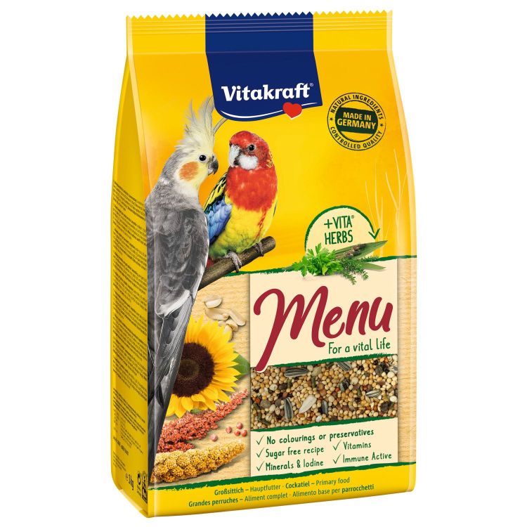 Foto van Vitakraft Valkparkieten premium menu